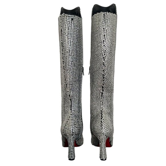 Christian Louboutin Silver Heeled Boots - Picture 6 of 14